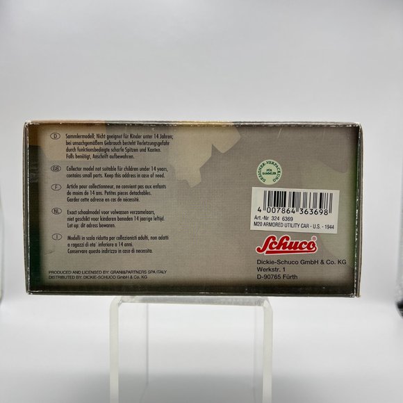 Schuco 1944 M20 Armored Utility Vehicle Car Tank WWII US Military 1:43 Scale NEW - Picture 9 of 10